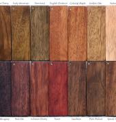 Wood stains available in standard colours as well as matched to client samples