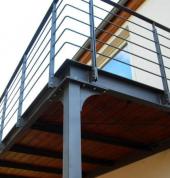 Structural steel staircase and balcony fabrication and installation