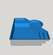 Agate Bay Jacuzzi type of pool fitted with 4 jets. Ideal for squeezing into a tight corner.