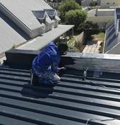 Newly fitted roof counter flash waterproofing.