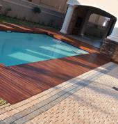 sundeck around the pool