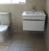 Install toilet and basin