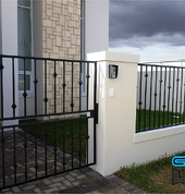 Welded pedestrian gate and wall panels