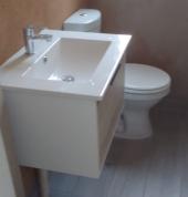 Basin and toilet
