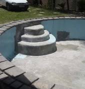 Fibreglass with paving done