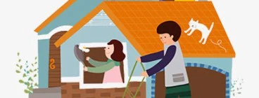 All around the house