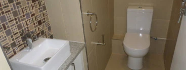 Plumbing done for toilet and basin.