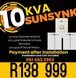 10kw Sunsynk Vanderbijlpark Solar Energy &amp; Battery Back-up