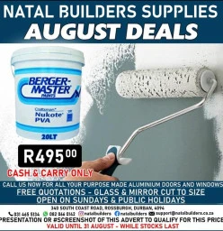 Promotions galore this August at Natal Builders Supplies Clairwood Building Supplies &amp; Materials