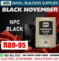 Natal Builders Supplies November promotion 2025 Clairwood Building Supplies &amp; Materials
