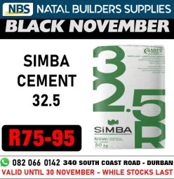 Natal Builders Supplies November promotion 2025 Clairwood Building Supplies &amp; Materials