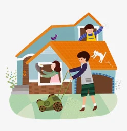 All around the house