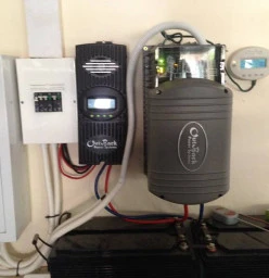Solar system with MPPT, Inverter & Batteries connected to DB board