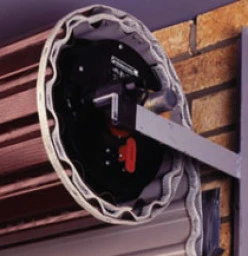 Roll up garage door with roll up motor