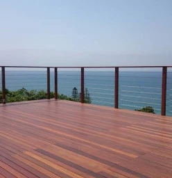 Balau Deck with Stainless Steel and Balau Balustrade