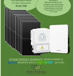 Deye hybrid solar promo (8 KW Inverter) - R142 500 Somerset West CBD Solar Energy &amp; Battery Back-up