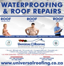 Free Quotation and Roof Inspection Randburg CBD Roof water proofing