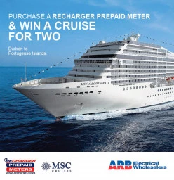 Purchase any Recharger prepaid meter and stand a chance of winning a cruise for two Prospecton Electrical Wholesalers