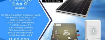 5kW Deye Solar Kit Vanderbijlpark Solar Energy &amp; Battery Back-up