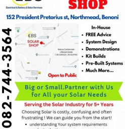 New Solar Shop in Benoni Benoni Central Solar Energy &amp; Battery Back-up