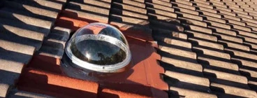 A roof window for natural light.