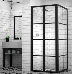 Mirage Bifold Framed Shower Enclosure_Black