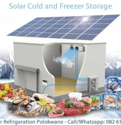 Solar powered cold / freezer rooms