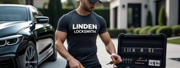 Linden Locksmith technician providing 24/7 emergency door unlocking service in Linden