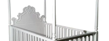 French style 3/4 bed with removable cot sides. The one side is hinged to easily get in and out of the bed.