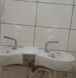 Bathroom tiling and plumbing