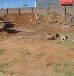 Preparing stand for building work to start