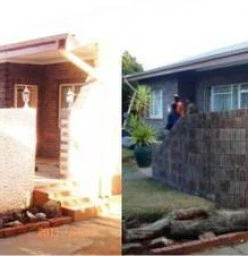 Home exterior makeover before and after