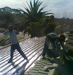 Installation of new brandring and tile underlay