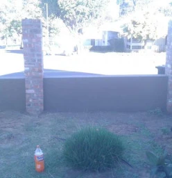 Boundary wall in progress