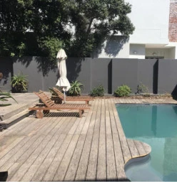 Custom Floating Garapa Wooden Deck - Wilderness