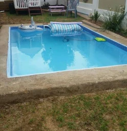Before Tilling a fibreglass swimming pool in Fourways