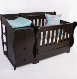 Sleigh convertor cot to full 3/4 bed + matching changer