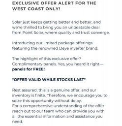 Exclusive Offer Alert for the West Coast Only! P1