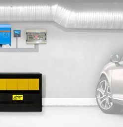 Example compact home inverter backup system for whole house