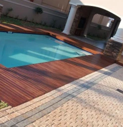 sundeck around the pool