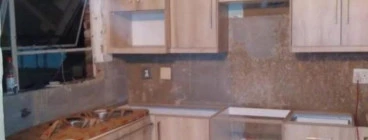 Built-in cupboards and counter top