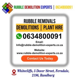https://rubble-demolition-experts.co.za/Contact Us/: Fill up the form and our Team will get back to you within 24 hours. Our friendly team is here to help.
