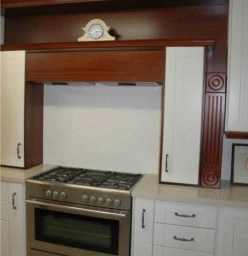 Solid Mahogany with shaker Ducco door kitchen